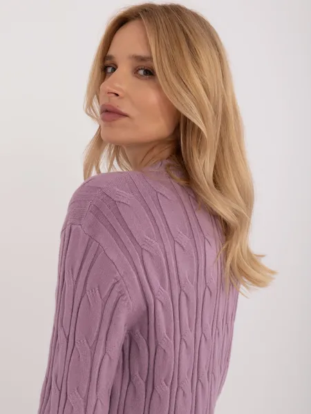 Women's purple Cable knit sweater