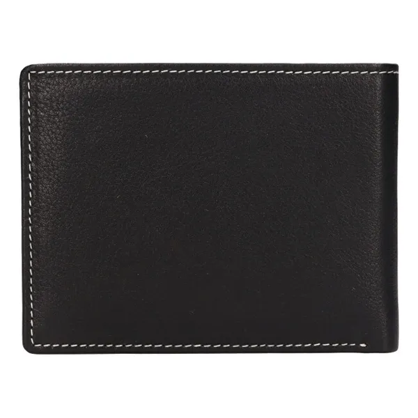 Men's leather wallet 25070222 BLK