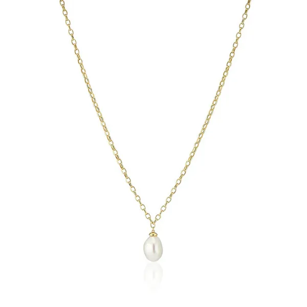 Elegant gold-plated necklace with baroque pearl Padua SJ-N2455-P-YG