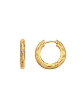 Jacuzzi Hope DE678 timeless gold-plated earrings with diamonds