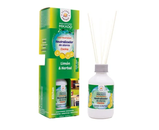 Special Kitchen Odor Neutralizer Reed Diffuser fragrance sticks Lemon and Herbs 100ml