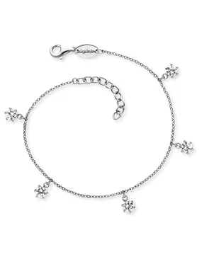 Silver bracelet with clear zircons Shiny ERB-SHINY-05-ZI