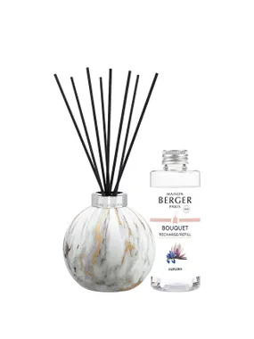 GIFT SET AROMA Diffuser Marbrure White + Liliflora Refill 180 ml
