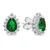 Charming Silver Jewelry Set with Zircons SET226WG (Earrings, Pendant)