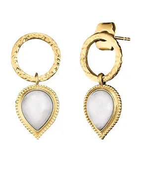 Gold-plated earrings with moonstone Pure Drop ERE-PUREDROPMOG