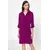 Purple Oversized Dress with Rolled Sleeves - S226
