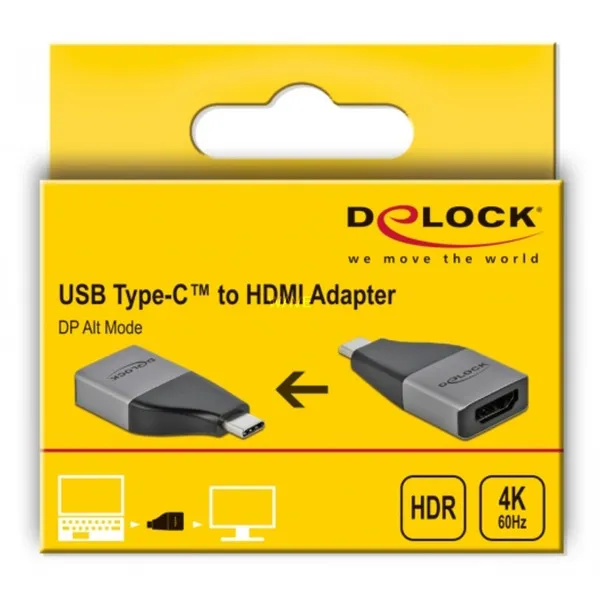 Adapter USB-C 3.1 Gen 1 (male) > HDMI 4K 60Hz + HDR