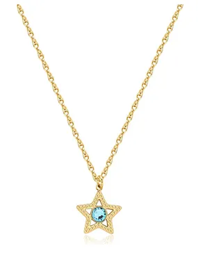 Decent Gold Plated Lucky Light Star Necklace SKT38