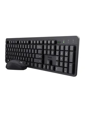 Trust Ody II tastatūra Pele iekļauta Office RF Wireless QWERTZ German Black