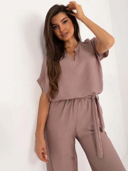 Women's dark beige Summer set