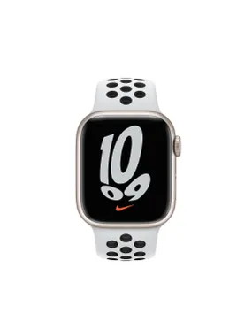 Apple Watch 44mm - Nike Sport Band - Pure Platinum/Black Black (Refurbished)