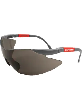 Safety glasses, gray, adjustable, case + suspension, CE, lahti