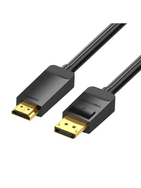 DisplayPort 1.2 to HDMI 1.4 Cable Vention HAGBH 2m, 4K 30Hz (Black)