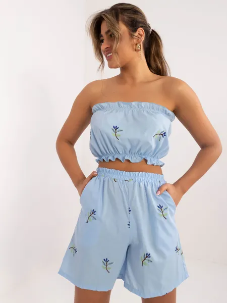 Women's light blue summer set