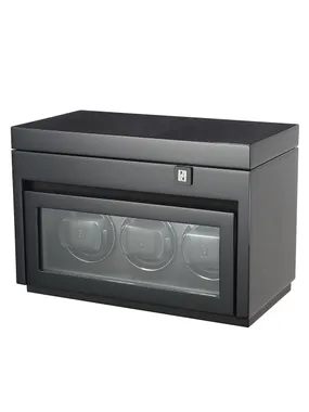 Paul Design Watch Winder Gentlemen 3+5 Black Highgloss 20098