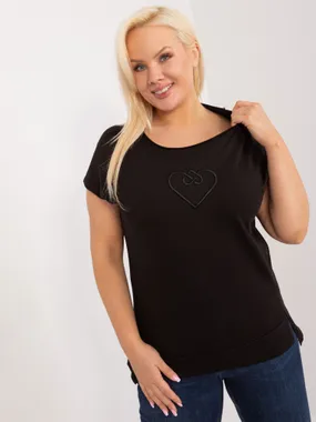 Women's black plus size blouse