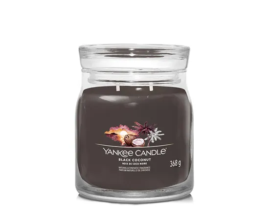 Aromatic candle Signature glass medium Black Coconut 368 g