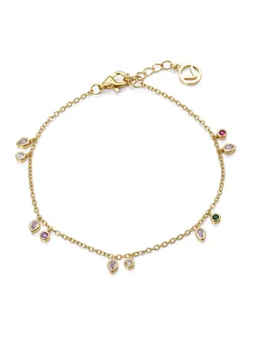 Elegant gold-plated bracelet with zircons Trend 9122P100-39