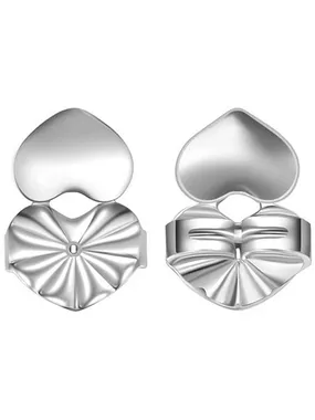 Fashion earring clasp 2 pieces - 1 pair Silver