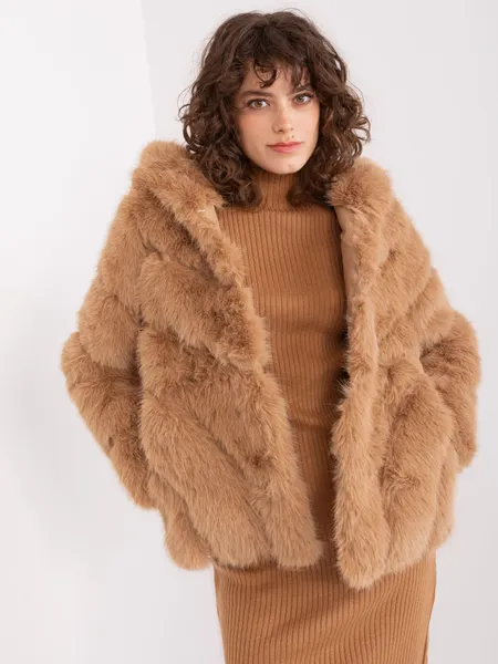 Women's camel mid-season jacket