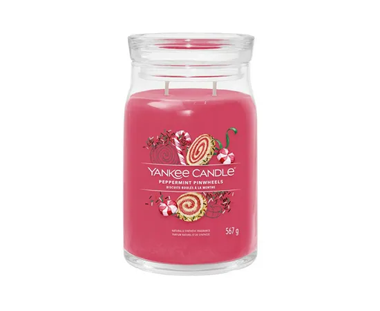 Aromatic candle Signature glass large Peppermint Pinwheels 567 g