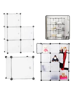 Modular shoes for shoes, accessories 5 transparent compartments
