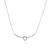 Silver necklace with glittering heart AJNA0006