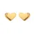 Jac Jossa Soul DE781 Gold Plated Heart Earrings With Genuine Diamonds