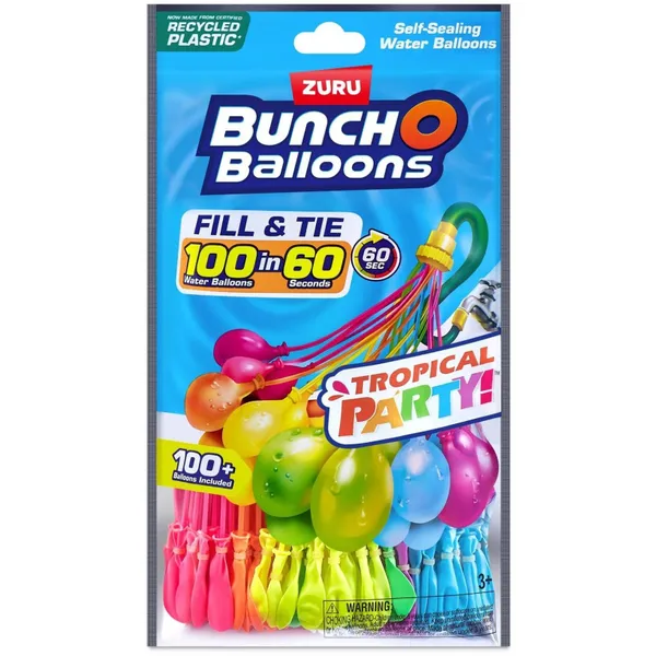 Bunch O Balloons Tropical Party Water Balloons Pack of 100 Water Toys