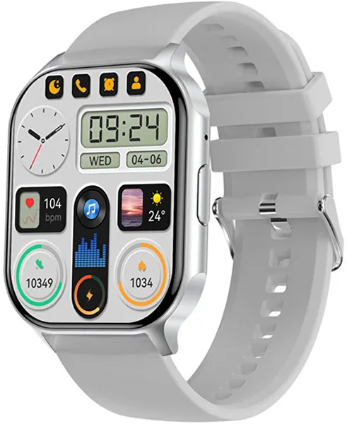 AMOLED Smartwatch W26HK – Silver - Gray