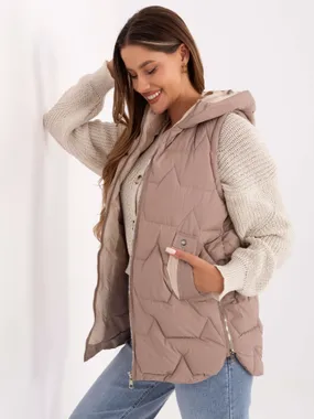 Women's dark meringue vest