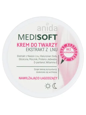 Medisoft moisturizing and soothing face cream with flax extract 100ml