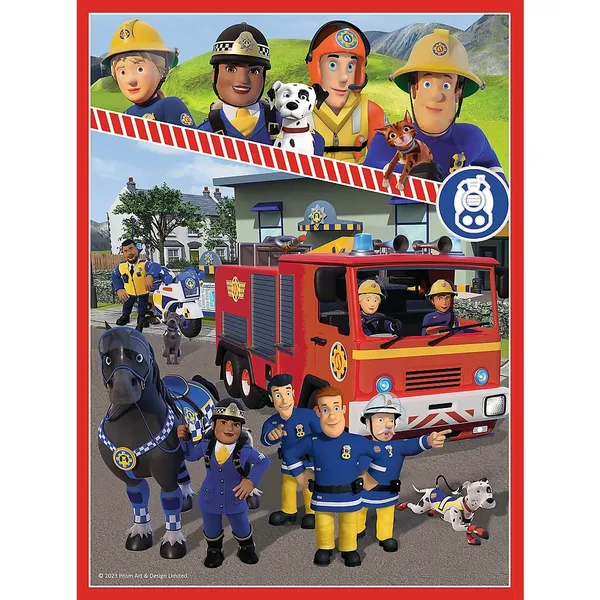 Puzzle 2w1 memos Fireman Sam Team