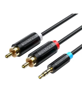 Cable Audio 3.5mm to 2x RCA Vention BCLBH 2m Black