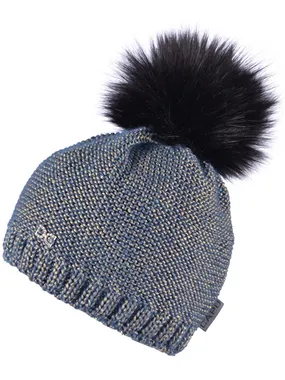 Winter hat with pompom Blue 369-F