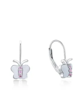 Playful silver earrings Butterflies E0000669
