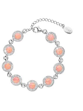 Charming bracelet with orange opals and Swarovski crystals 33105.1