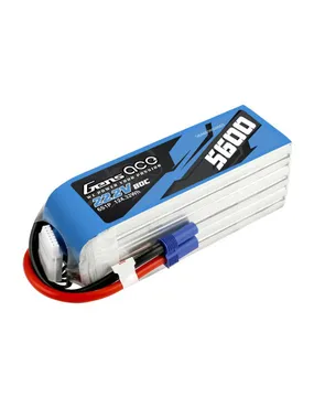 Gens ace 5600mAh 80C 22.2V 6S1P Lipo Battery Pack with EC5 plug