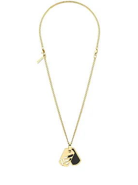 Gold-Plated Men's Steel NeckLace Lattitude Peagn2211702
