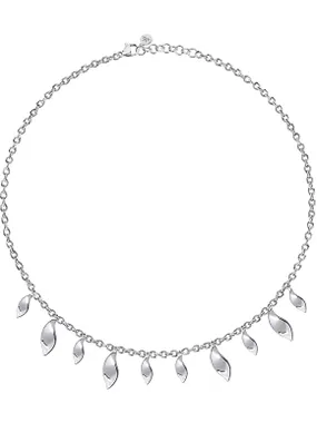 Silver necklace Foglia SAKH43