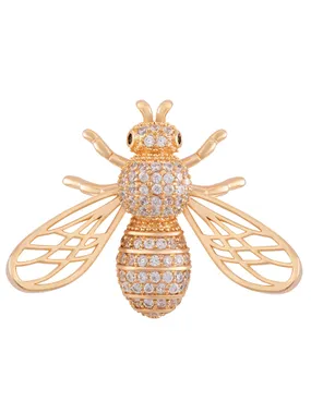 Playful gilded brooch in the shape of a bee KS-222