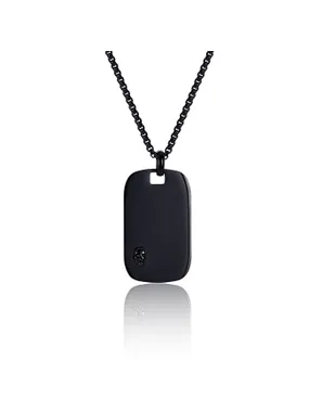 Men's steel necklace Dog stamp with skull VSM003G-PET