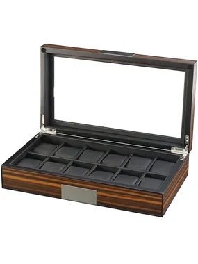 Rothenschild watch box RS-2377-12EB for 12 watches ebony
