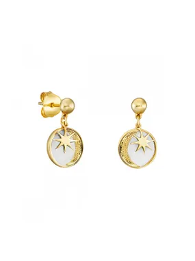 Gold-plated earrings Moon and star ERE-MOON-PE-G