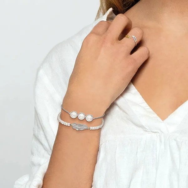 Charming silver bracelet with ERB-GLORY pearls