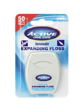 Expanding Floss mint dental floss with fluoride 50 meters