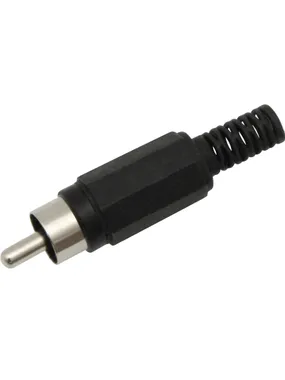 1021# RCA cinch plug, black