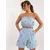 Women's light blue summer set