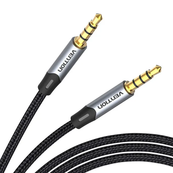 TRRS audio cable 3.5mm mini jack Vention BAQHH 2m Gray