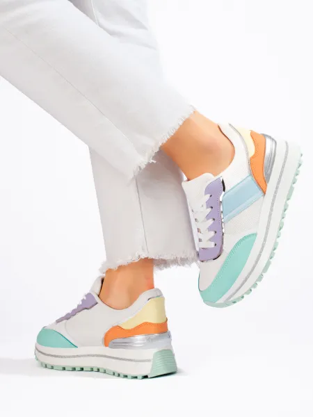 Women's platform sneakers multicolored Shelovet